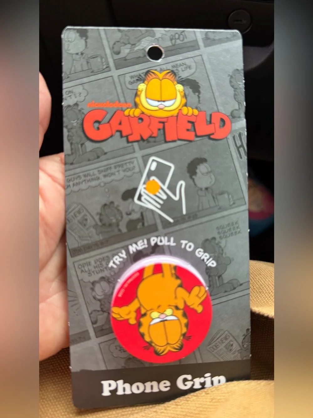 Nickelodeon Garfield Red and Orange Phone Grip